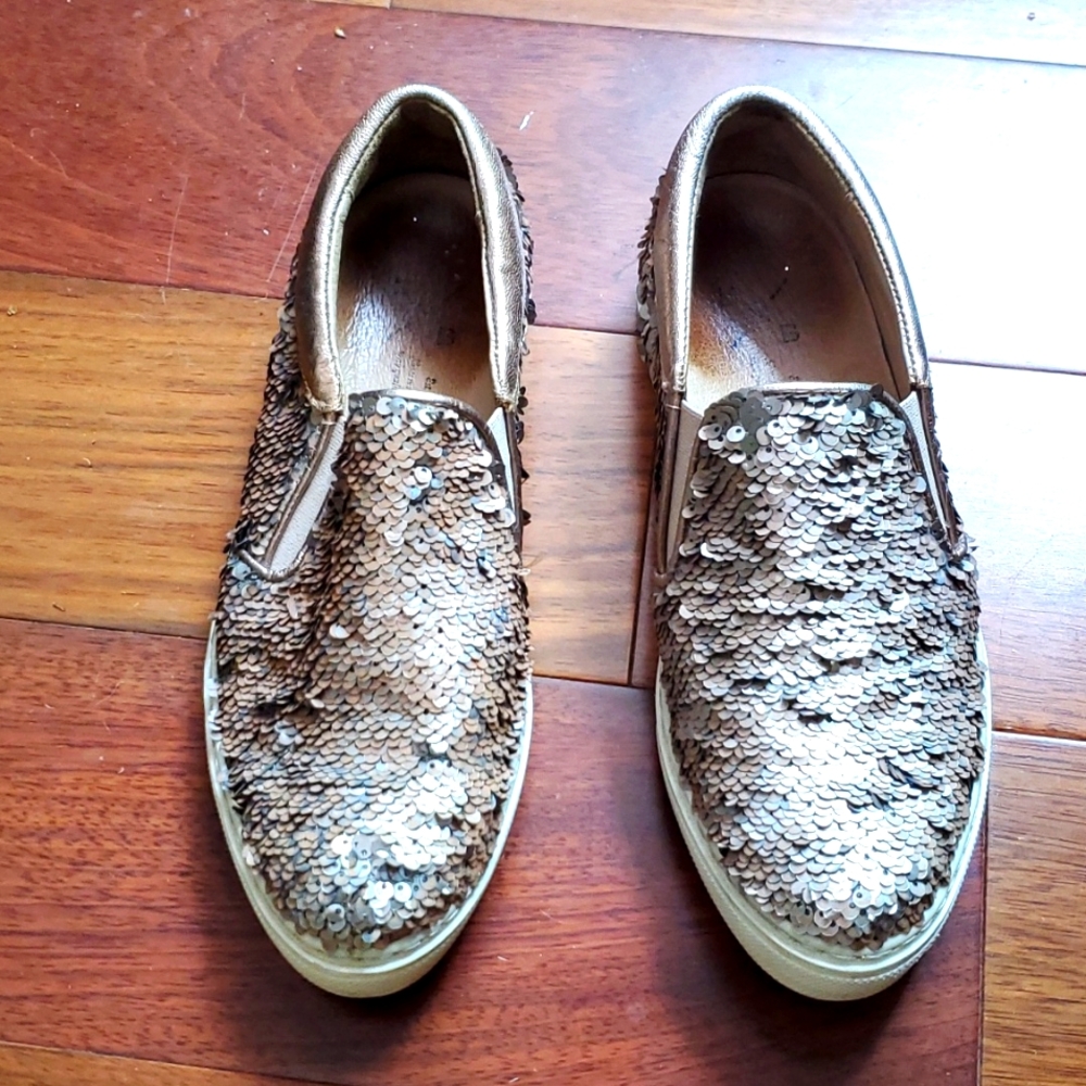 KMB bronze sparkly slip on